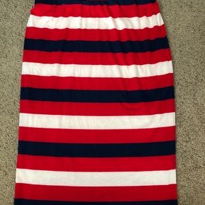 Patriotic Midi Comfy Stretchy Skirt Large Bobeau